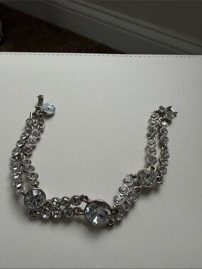 Givenchy Silver-Tone Crystal Link Bracelet